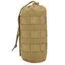 Water Bottle Holder, Soft Lightweight Water Bottle Pouch Multi‑Function for Camping(Mud Color)