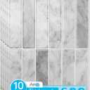 Art3d 11.4 x 9 Inch Heavy-Duty Peel and Stick Backsplash for Home Dcor, 10-Pack Vinyl Wall Tiles for Kitchen Countertop, Gray Marble