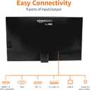 Amazon Basics 27 in IPS Monitor, Full HD 1080P, 75 Hz, Adjustable Stand, HDMI, Display Port, VGA Input, Built-in Speakers, VESA Compatible, Black