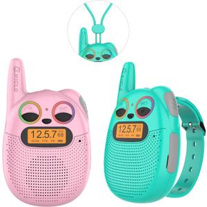 Qniglo Walkie Talkies for Kids, 3 Miles Long Range 22 Channels 2 Way Radio for Boys Girls Ages 3-12, Walkie Talkies for Outdoor Camping Hiking, Easter/Birthday Presents for 4 5 6 7 8 Year Old