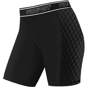 Youper Women's Classic Softball Sliding Shorts, Compression Padded Slider Shorts, S