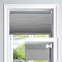 LazBlinds Cordless Cellular Shades, No Tools No Drill Light Filtering Honeycomb Shades Pleated Blinds for Windows, 23'' W x 64'' H, Dovy Grey