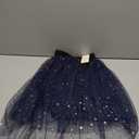 Jastore Girls Tulle Skirts A-line Mesh Skirt Long Tutu Skirts Dress Stars Sequins Tutu Skirt for Toddler Girls (5-8 Years)