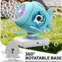 Bubble Machine, Bubble Maker for Parties, USB-C Charging with 360 Automatic Rotation and LED Light - Bubbles Maker Toys Gifts for Kids, Easter, Birthday, Parties, Wedding, Boys, Girls