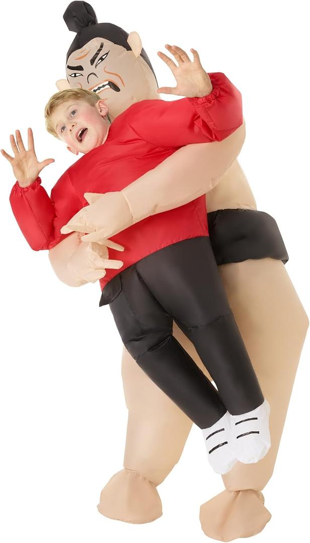 Morph Sumo Wrestler Inflatable Costume Kids, Inflatable Sumo Wrestler Costume, Blow Up Costumes for Kids (One Size)