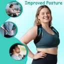 King Mills Plus Size Back Brace, Back Brace Posture Corrector for Women and Men, Ideally Use as Plus Size XL to XXXL Back Straps for Posture, Back Spine Corrector, or Rounded Shoulder Corrector (Black)
