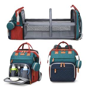 Jeryswet Baby Diaper Bags with Changing Station, Waterproof Large Capacity Diaper Bag Backpack for Moms Dads with USB Charging Port and Stroller Straps, Baby Shower Gifts, RGB