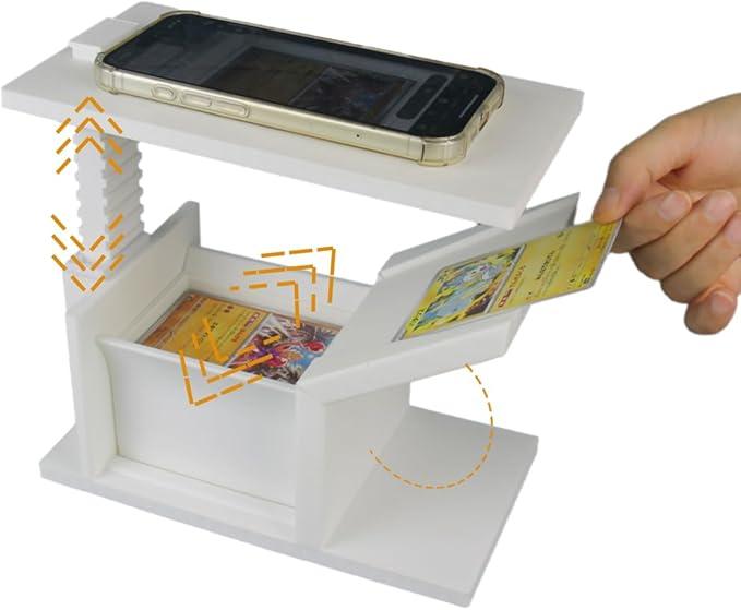 Card Slinger for TCG & MTG | Sports Card Scanner & Trading Card Scanner Holder Stand | Quickly Scan Gathering Accessories (Height-Adjustable)