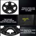 17-inch Hubcaps Compatible with Ford Escape 2013-2025; Silver Wheel Covers; Set of 4 pcs (Glossy Black)