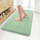 Arotive Memory Foam Bathroom Rug Mat 47x24, Ultra Soft and Absorbent Bath Mat, Machine Wash Dry, Comfortable Bath Rug Carpet for Bathroom Floor, Tub and Shower, Sage Green