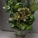 Ling's moment 17.5" Tall Free-Standing Artificial Flowers Arrangements 4 pcs Wedding Aisle Runner Chair Decorations White & Green Centerpieces for Ceremony Reception Rose Floral Party Outdoor