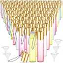 Sumind 150 Pcs Essential Oil Roller Bottles 10 ml Glass Roller Bottles with Stainless Steel Roller Balls Empty Bottles Leak Proof Roll on Bottles with 5 Funnel for Travel Essential Oil (Multicolor)
