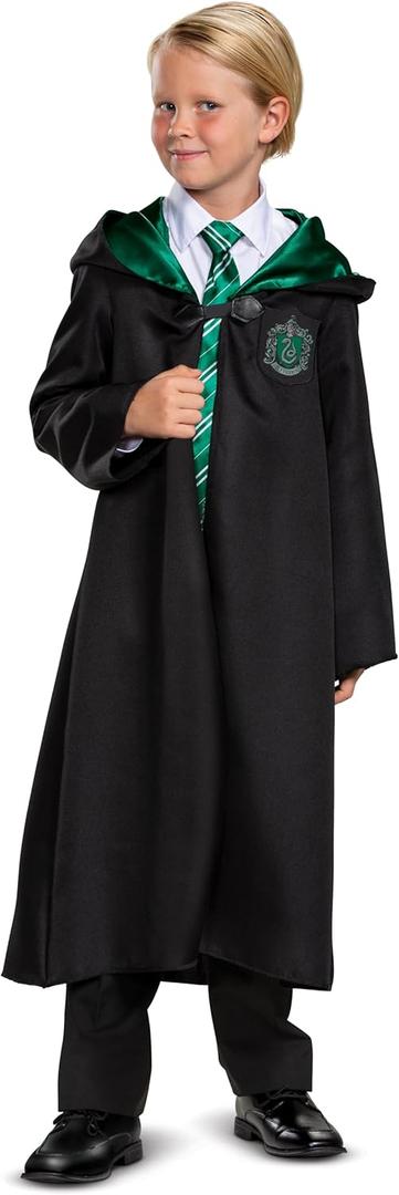 Disguise Harry Potter Slytherin Robe, Official Wizarding World Costume Robes, Classic Kids Size Dress Up Accessory, Child Size (10-12)