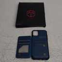 Vinich for iPhone 16 Pro 6.3" Wallet Case with Card Holder, RFID Blocking Credit Slots Kickstand Shockproof Phone Cover for Women Men, Blue