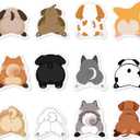 Yinder 24 Pads Cute Sticky Notes Fun Kawaii Animal Sticky Notes Pads Bulk Cartoon Memo Self Adhesive Gift for Valentines Veterinary Office School Tab Party Supplies(Cute Dog)