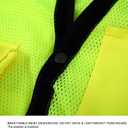 Safety Vest Breathable Mesh Reflective Vest with Pockets (Yellow, XL)