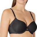 Warner's Women's Plus Size Simply Perfect Underarm-Smoothing Comfort Underwire Lightly Lined T-Shirt Bra (38B, Rich Black)