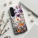 DEENAKIN for Samsung Galaxy S26 Plus Case Cute,Aesthetic Vintage Stained Glass Wildflowers Girly Shell,Compatible with Magsafe,Unique Western Protective Slim Silicone Phone Cover for Women Girls