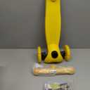 Yellow Mini 3 Wheel Scooter for Kids Lean-to-Steer with LED Light-Up Wheels, Adjustable Handlebar, Wide Anti-Slip Deck, Smooth PU Wheels, Rear Foot Brake Toddler Scooter for Ages 2+