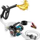 SEESII Diesel Transfer Pump 12V: 13 GPM Electric Fuel Transfer Pump Kit with Nozzle & Hoses for Transferring Diesel, Kerosene, Portable DC Oil Pump for Boat Truck Home, Farm Fueling (Blue)
