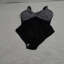 SUMMERSUNSHINE Maternity One Piece Swimwear Front Cross Pregnancy Swimsuit Bathing Suit Maternity Bikini (Large, Black Stripes)