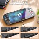 2 x DaierTek Dockable Case for Nintendo Switch 2 2025 Black Hard Slim Dock Cover Split Protector Compaticble with Nintendo Switch2 & Joy-con