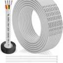 18 Gauge Wire 4 Conductor Electrical Wire 30FT, 18 AWG 4 Core Cable Tinned Copper/PVC Flexible/Stranded 18/4 Cord for Automotive, LED Lighting, 12V 24V Low Voltage Cable, Marine etc.
