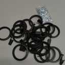 BlastHome Luxury Curtain Rings  Premium Metal with Quiet, Smooth Nylon Inserts  Pinhooks and Clips Included  1 1/2" Inside Diameter  18 Rings for Two Standard Curtains  Brushed Dark Brown