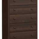 Prepac Sonoma Superior 5-Drawer Chest for Bedroom - Spacious and Stylish Chest of Drawers, Measuring 17.75"D x 31.5"W x 44.75"H, In Espresso Finish