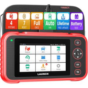 OBD2 Scanner LAUNCH CRP123I V2.0 Elite, 2025 New, Check Engine/ABS/SRS/Transmission Diagnostic Tool, 7 Services (Oil/EPB/DPF/SAS/BMS/Throttle/BAS), Lifetime Update, FCA SGW, Battery Test, Auto VIN (black)