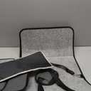 YUDODO Large Dog Car Seat for Center Console (Width9.5in) Fits 10-20lbs, Anti-Slip Puppy Cat Travel Portable Booster Seat, Luxury Pet Car Bed Carseat PU Leather Gray