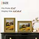 Upsimples 5x7 Picture Frame with Real Glass, Ornate Vintage 5 x 7 Photo Frames for Wall Decor or Tabletop Display, Gold, 2 Pack