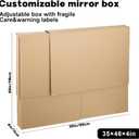 2 Sets TV Moving Box Adjustable Up to 62" TVPicture/Paint/Mirror moving Boxes for Protecting Screen,Cardboard, nclude 2 Large Case Flat Screen TV Cover, Adjustable up to 40-in x 60-in x 4-in