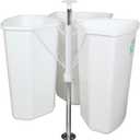 Knape & Vogt RRC28K-W Revolving Recyling Center with Three Removable 32 Quart Bins