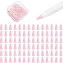 Pack of 3 100 pcs Silicone Nib Sleeves Compatible with Apple Pencil Tips, Professional Liquid Silicone Nibs Cover Replacement for 1st & 2nd Gen/pro/USB-C, Writing Anti-Slip Protective Case for Apple iPad Pencil, Pink