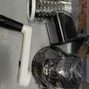 Cambom Rotary Cheese Grater Hand Crank Cheese Shredder for Fresh Cheese, Vegetable, Nuts,Non-slip Suction Base, Three Blades, Black