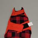 ASENKU Dog Winter Coat, Fleece Doggie Jacket Plaid Reversible Vest Waterproof Windproof Cold Weather Clothes for Small Medium Large Dogs(Red S)