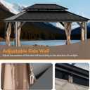 Covered Outdoor Gazebo Curtain Replacement Universal 4-Panel Sidewalls 12' x 16', Outdoor Gazebo Privacy Curtains with Zipper, Replacement for Outdoor, Patio Canopy, Garden and Backyard (Curtain Only)