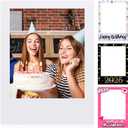 32 x 24 Inch Photo Booth Selfie Frame Prop Booth for Birthday Event Parties Large Blank DIY Cutout Props for Funny Decoration Christmas, Holiday Supplies (White)