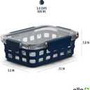 Ello Duraglass 3.4 Cup Meal Prep Sets 6Pc, 3 Pack Set- Glass Food Storage Container with Silicone Sleeve and Airtight BPA-Free Plastic Lids, Dishwasher, Microwave, and Freezer Safe, Berry
