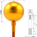 Flag Pole Ball Topper Ornament, Flagpole Top Replacement, Gold Aluminum Anodized Finish - Replacement for 20' 25' 30' Flag Pole Outdoor