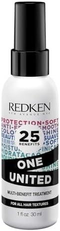 Redken One United All-In-One Leave In Conditioner - Multi-Benefit Leave In Treatment For All Hair Types, Heat Protectant and Detangler Spray, Paraben-Free