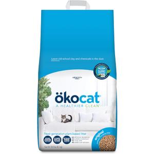 ökocat Original Natural Wood Clumping Cat Litter, Odor Control 18.8 lbs