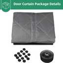 Insulated Magnetic Door Curtain for Winter, Thermal Door Cover with Triple-Layer Oxford Fabric, Windproof Cold Draft Blocker, Energy Saving Waterproof Curtain for Indoor Outdoor