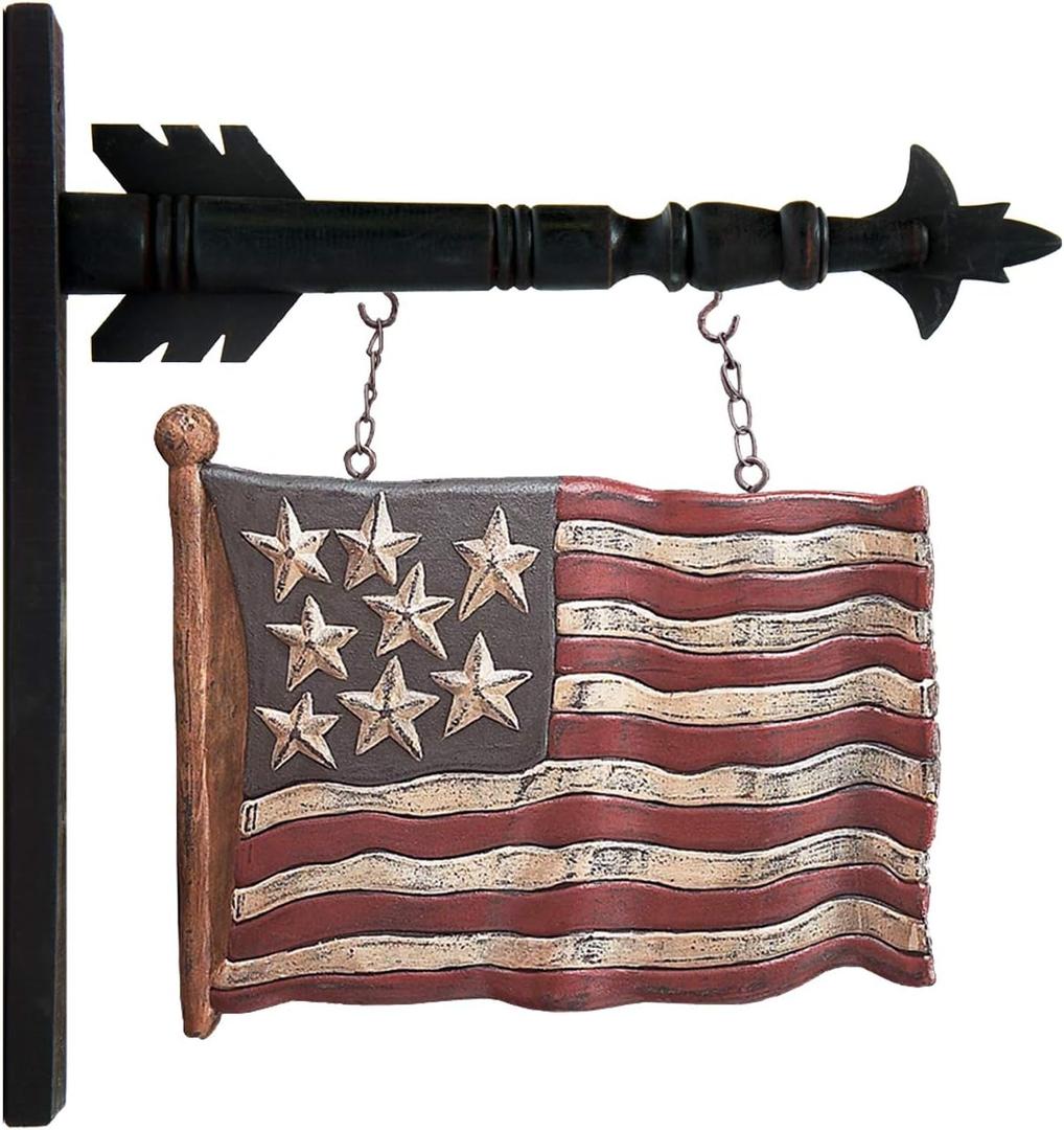 Carved Flag Arrow Replacement, Red, White and Blue