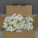 20 Pcs White Hydrangea Artificial Flowers Bulk, Faux Hydrangea Flowers Heads, Artificial Fake Silk Hydrangea Flowers with Stems, White Flowers Artificial for Decoration Wedding Dcor