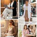 GRACE KARIN Womens Long Cardigans Trendy, Lightweight Knit Blazer, Casual Open Front Spring Sweaters with Pockets (Blue, L)