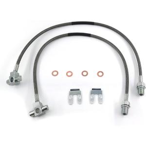Front Stainless Brake Lines Compatible With 1971-1987 Chevy GMC C/K 10 15 20 K5 Blazer 4-6" Lift