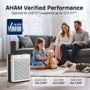 Air Purifiers for Home Large Room up to 1015Ft - HEPA Air Purifier for Bedroom with Washable Pre Filters & AHAM Verified - 20 dB Air Cleaner for Pets Dander, Allergies, Dust, Smoke, Pollen, JF280