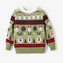PATPAT Christmas Sweater Family Set Long Sleeve Knit Sweater Holiday Xmas Knitted Pullover (M)